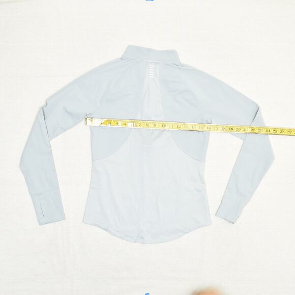 Under Armour Women's 1/4 Zip Sweatshirt Long Sleeve Polyester Gray Size M RUN - Picture 4 of 8